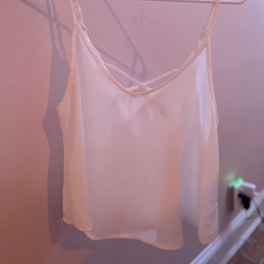 Flowy white tank top